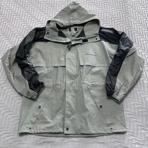 Vintage Eddie Bauer tan waterproof windbreaker jacket size M